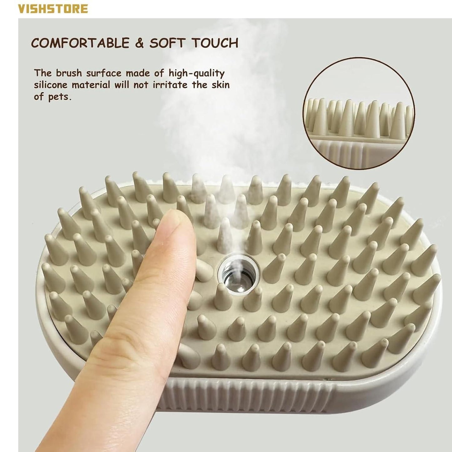 Steam Brush for Dog and Cat