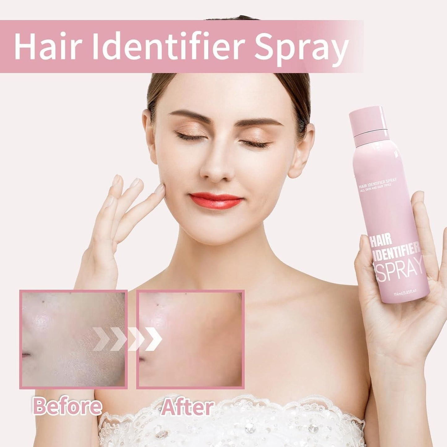 Hair Identifier Spray for Face Shaving With 4 Pcs Razor